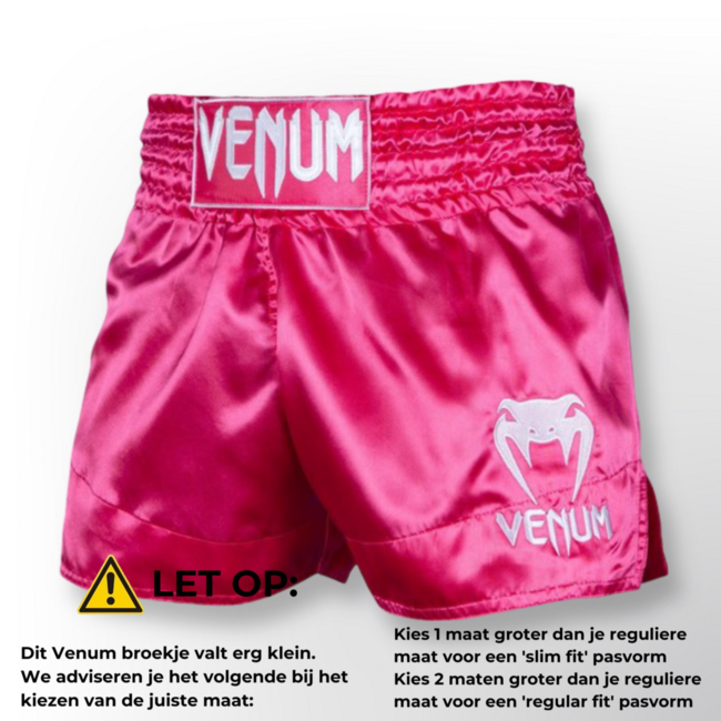 Venum MUAY THAI SHORTS CLASSIC - PINK/WHITE