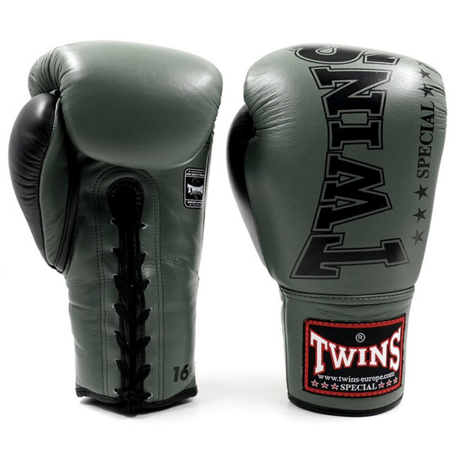 Twins Special BGLL 8 Olive/Black – Bokshandschoenen met Veters