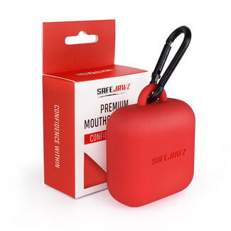 safe jaws Silicone Case voor Gebitsbeschermer – Rood