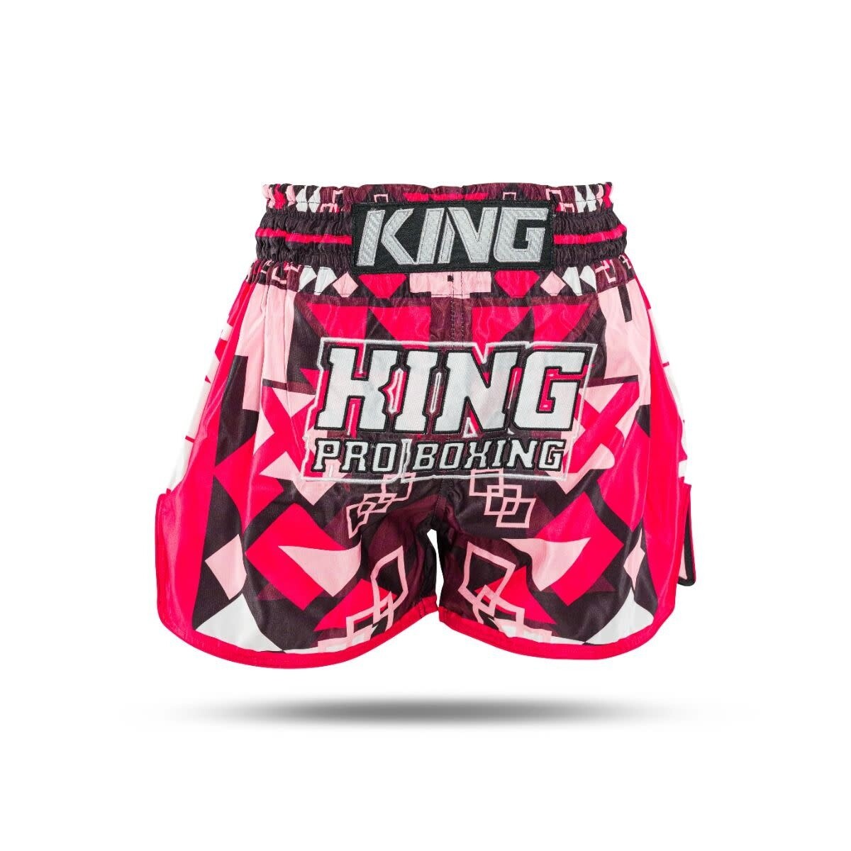 King Pro Boxing Abstract 2 short de Muay Thaï – rose/noir