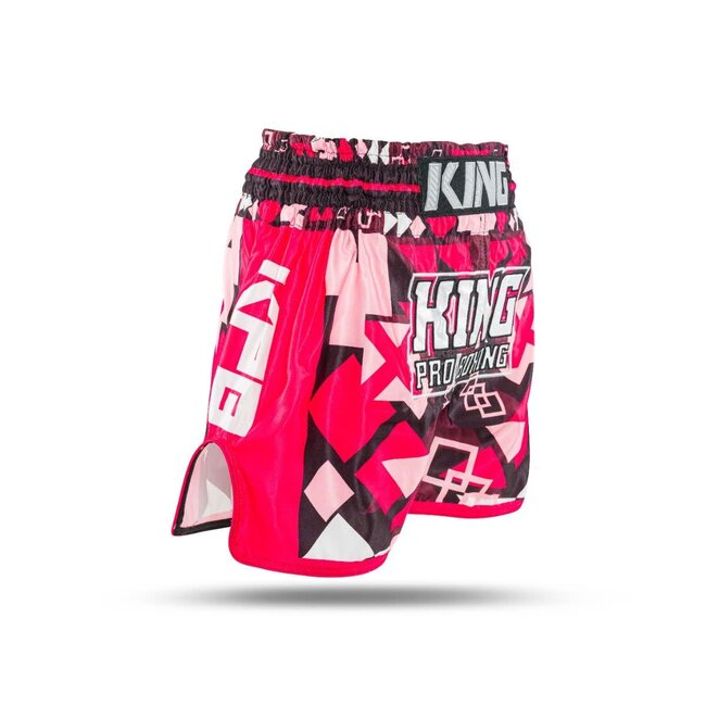 King Pro Boxing Abstract 2 Muay Thai Short – Roze/Zwart