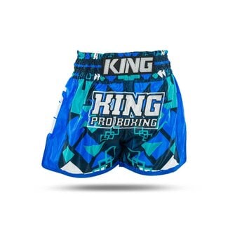 King Pro Boxing Abstract 1 Muay Thai Short – Blauw