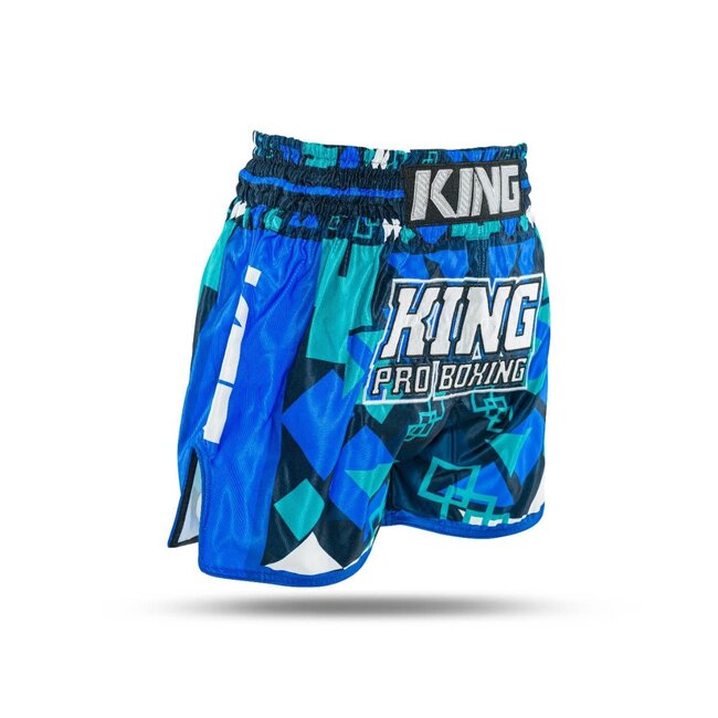 King Pro Boxing Abstract 1 Muay Thai Short – Blauw