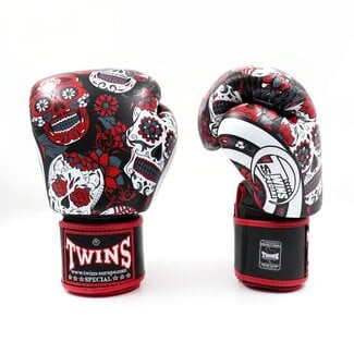 Twins Special FBGVL 4 Skull Red Bokshandschoenen – Zwart/Rood