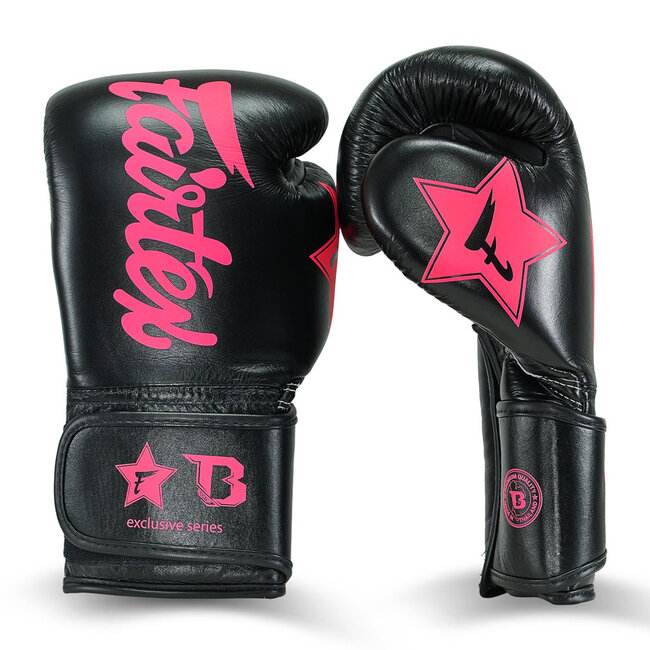 FAIRTEX x Booster FXB BG V2 Leren Bokshandschoenen – Zwart/Roze