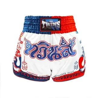 Twins Special Twins TTBL Yant Muay Thai Short – Wit/Rood/Blauw
