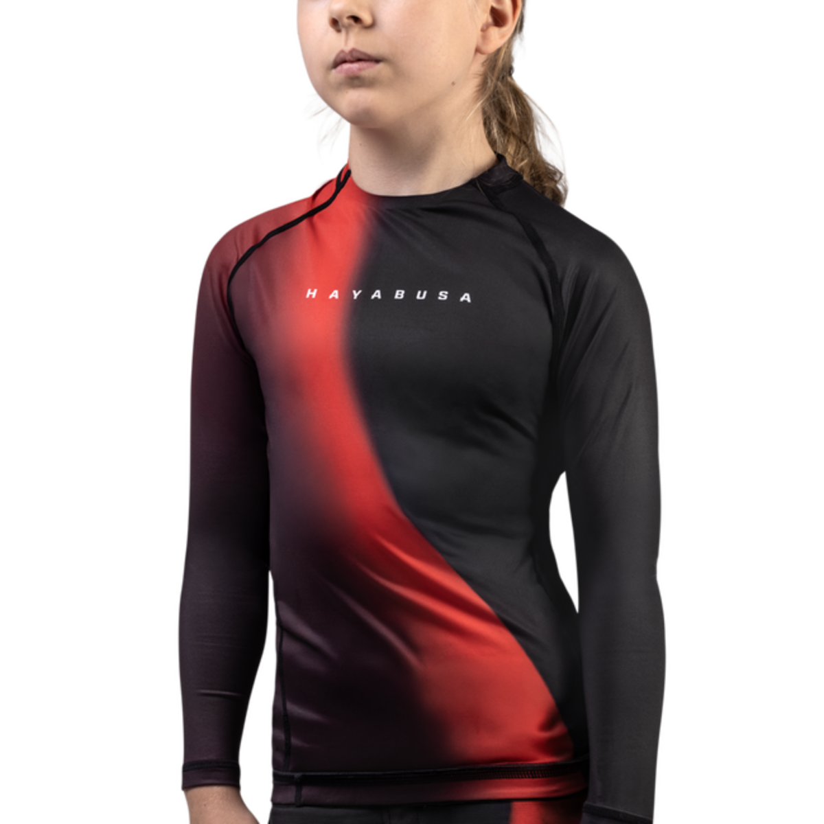Hayabusa Apex Nova Rashguard enfant manches longues – Eclipse rouge
