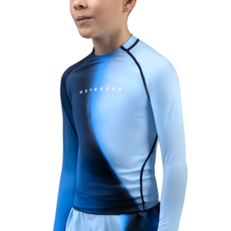 Hayabusa Apex Nova Rashguard Kids Lange Mouw – Tidal Blue