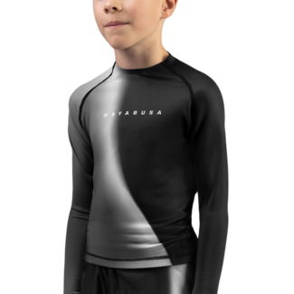 Hayabusa Apex Nova Rashguard Kids Lange Mouw – Nightfall Black