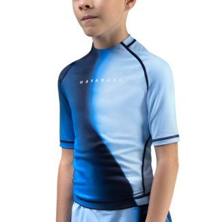 Hayabusa Apex Nova Rashguard Kids Korte Mouw – Tidal Blue