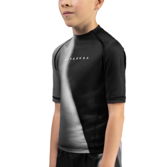 Hayabusa Apex Nova Rashguard Kids Korte Mouw – Nightfall Black