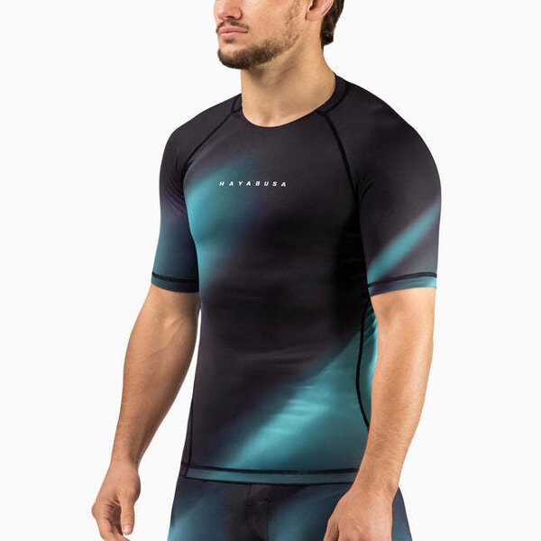 Hayabusa Apex Nova Rashguard homme manches courtes – Aurora Teal