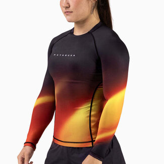 Hayabusa Apex Nova Rashguard Dames Lange Mouw – Sunburst Orange