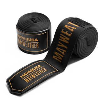 Hayabusa Mayweather Deluxe Bandages 180 inch – Zwart/Goud