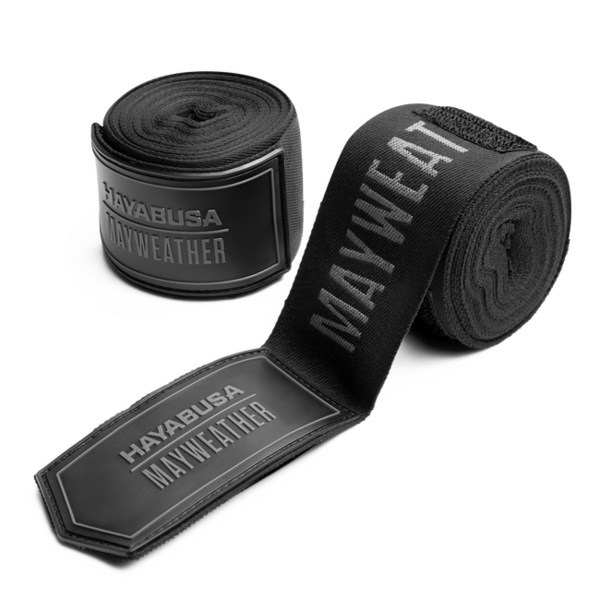 Hayabusa Mayweather Deluxe bandes de boxe 180 inch – noir/gris