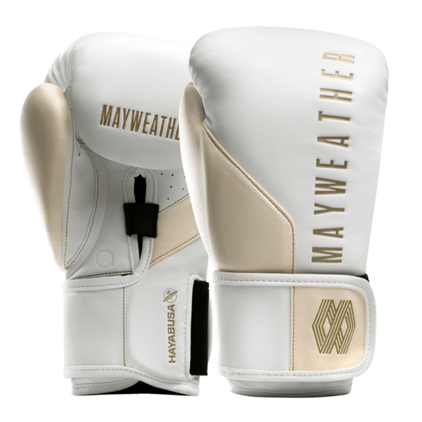 Hayabusa Mayweather Champ gants de boxe – blanc/or