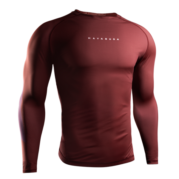 Hayabusa Apex Core Rashguard homme manches longues – rouge