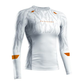 Hayabusa Apex Vantage Rashguard Dames Lange Mouw – Ash White