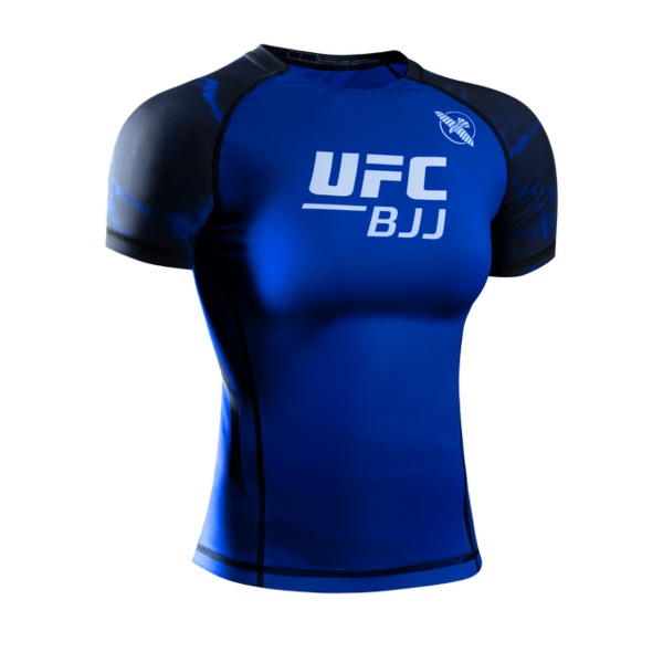 Hayabusa UFC BJJ Rashguard femme manches courtes – noir/bleu