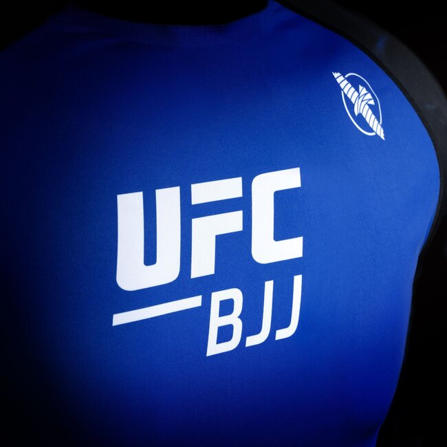 Hayabusa UFC BJJ Rashguard Heren Korte Mouw – Zwart/Blauw