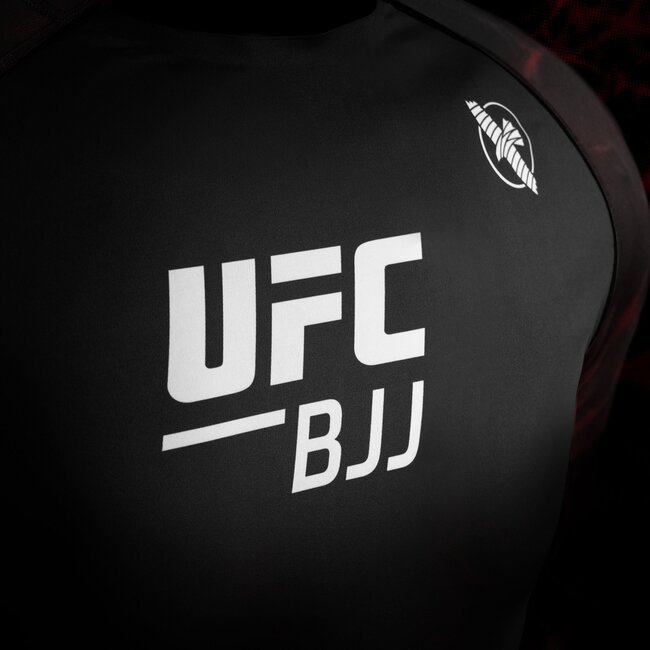 Hayabusa UFC BJJ Rashguard Heren Korte Mouw – Zwart/Rood