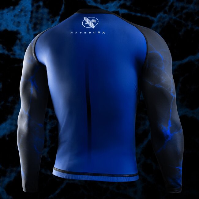 Hayabusa UFC BJJ Rashguard Heren Lange Mouw – Zwart/Blauw
