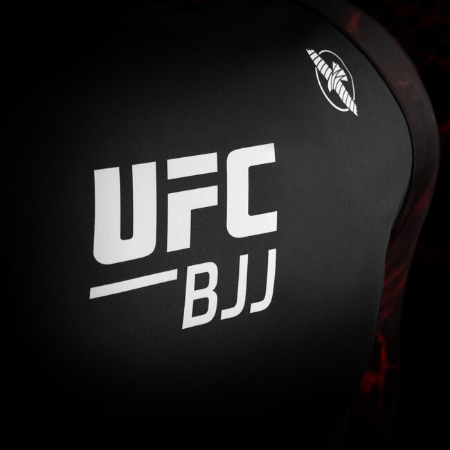 Hayabusa UFC BJJ Rashguard Heren Lange Mouw – Zwart/Rood
