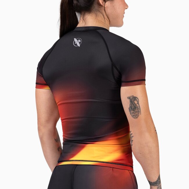 Hayabusa Apex Nova Rashguard Dames Korte Mouw – Sunburst Orange
