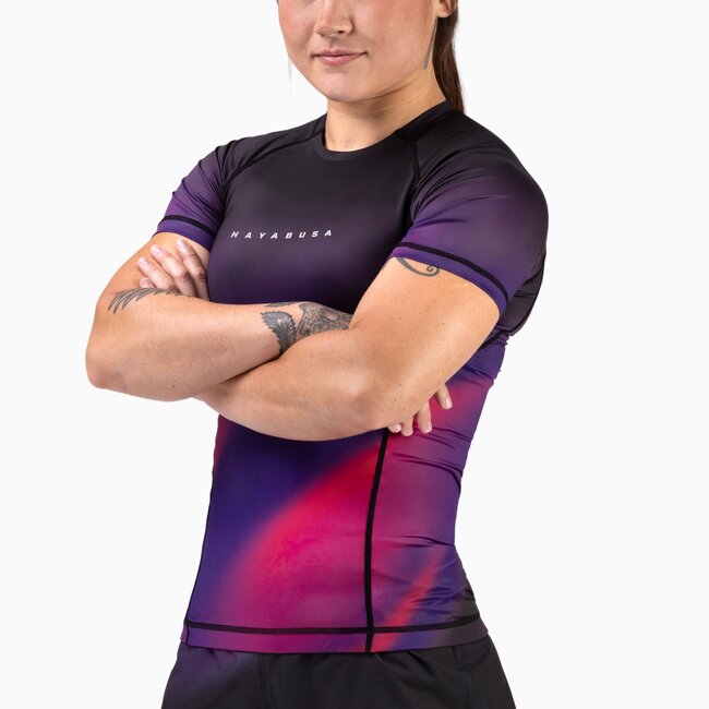 Hayabusa Apex Nova Rashguard Dames Korte Mouw – Ultraviolet Purple