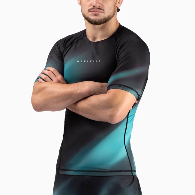 Hayabusa Apex Nova Rashguard Heren Korte Mouw – Aurora Teal