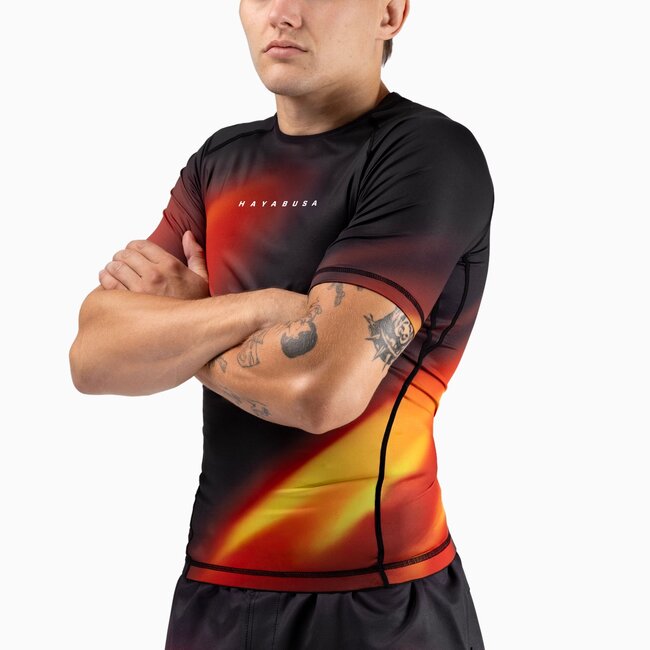 Hayabusa Apex Nova Rashguard Heren Korte Mouw – Sunburst Orange