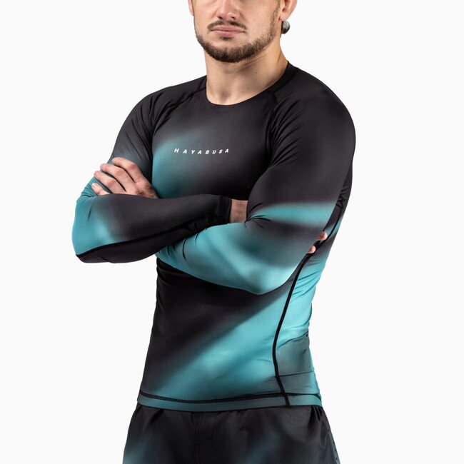 Hayabusa Apex Nova Rashguard Heren Lange Mouw – Aurora Teal