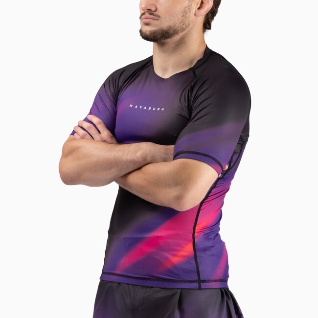 Hayabusa Apex Nova Rashguard Heren Korte Mouw – Ultraviolet Purple