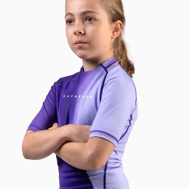 Hayabusa Apex Nova Rashguard Kids Korte Mouw – Cosmic Purple