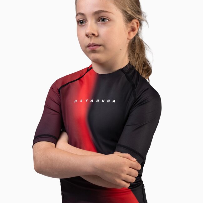Hayabusa Apex Nova Rashguard Kids Korte Mouw – Eclipse Red