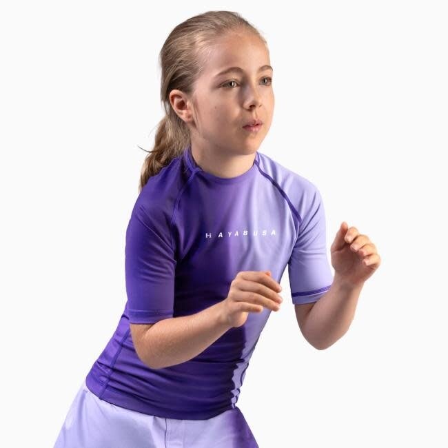 Hayabusa Apex Nova Rashguard Kids Korte Mouw – Cosmic Purple