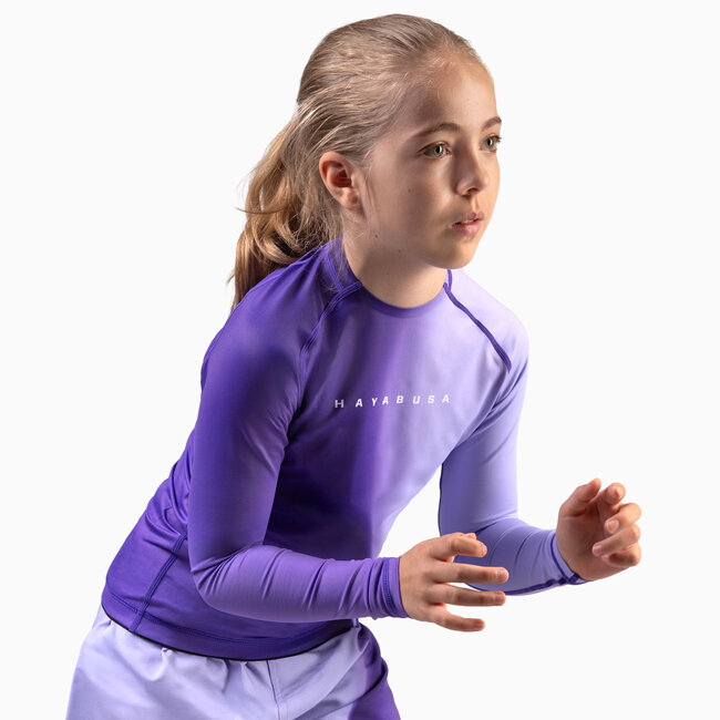 Hayabusa Apex Nova Rashguard Kids Lange Mouw – Cosmic Purple