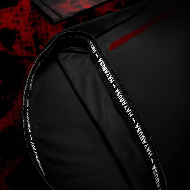 Hayabusa UFC BJJ Rashguard Heren Lange Mouw – Zwart/Rood