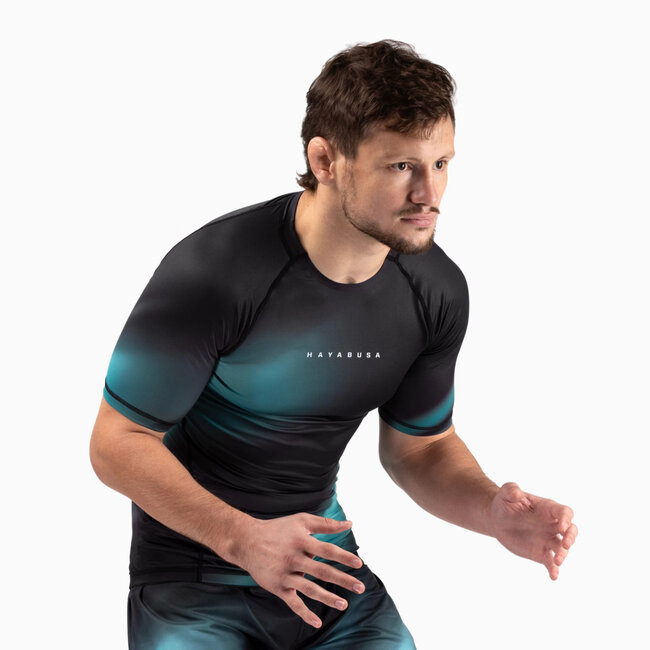 Hayabusa Apex Nova Rashguard Heren Korte Mouw – Aurora Teal