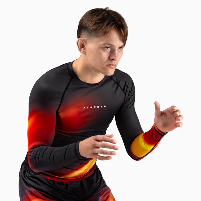 Hayabusa Apex Nova Rashguard Heren Lange Mouw – Sunburst Orange