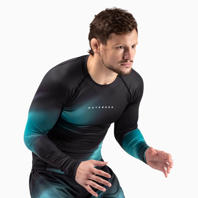 Hayabusa Apex Nova Rashguard Heren Lange Mouw – Aurora Teal