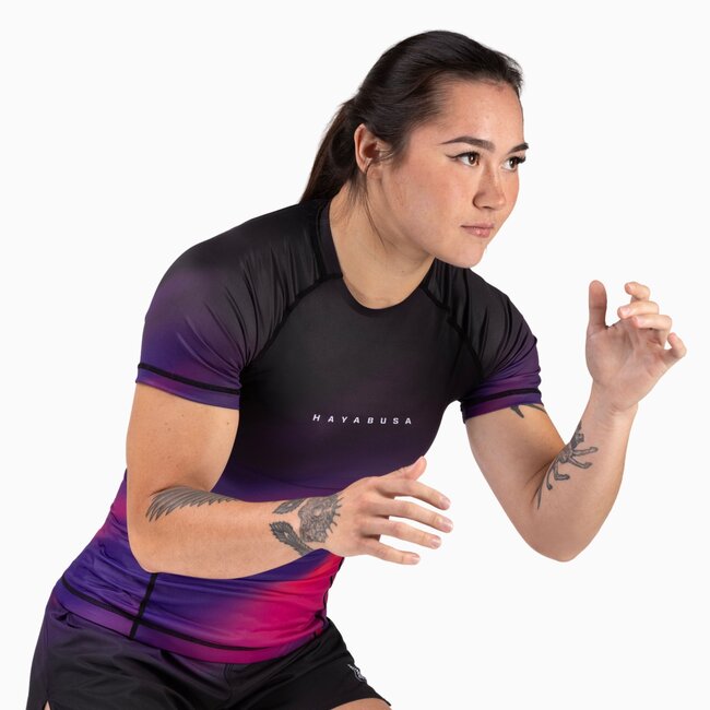 Hayabusa Apex Nova Rashguard Dames Korte Mouw – Ultraviolet Purple