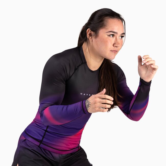 Hayabusa Apex Nova Rashguard Dames Lange Mouw – Ultraviolet Purple
