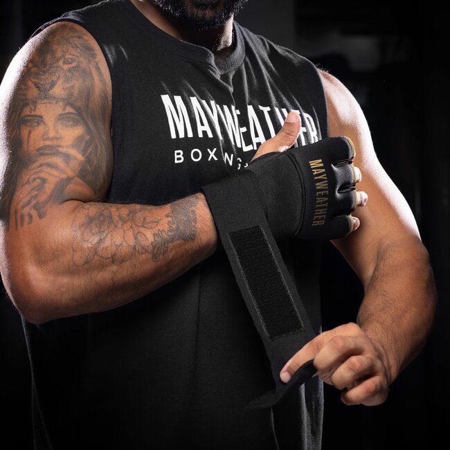 Hayabusa Mayweather Deluxe Quick Wraps – Zwart/Goud