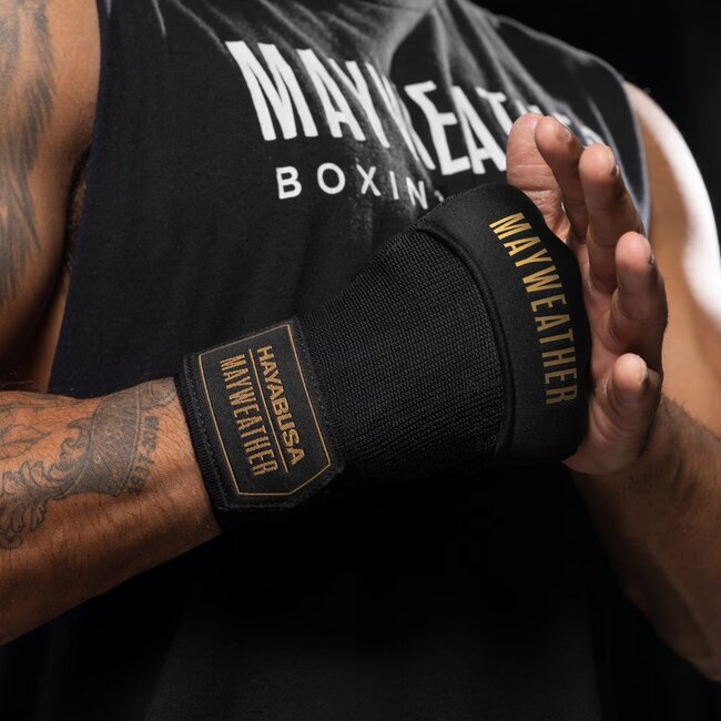 Hayabusa Mayweather Deluxe Quick Wraps – Zwart/Goud