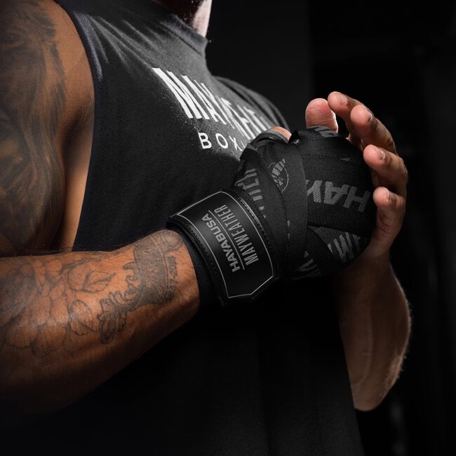 Hayabusa Mayweather Deluxe Bandages 180 inch – Zwart/Grijs