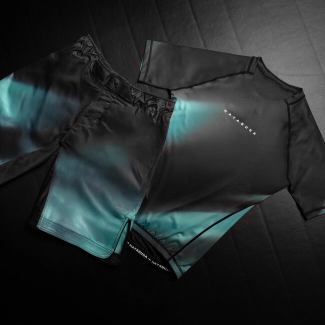 Hayabusa Apex Nova Full-Length Fightshort Heren – Aurora Teal