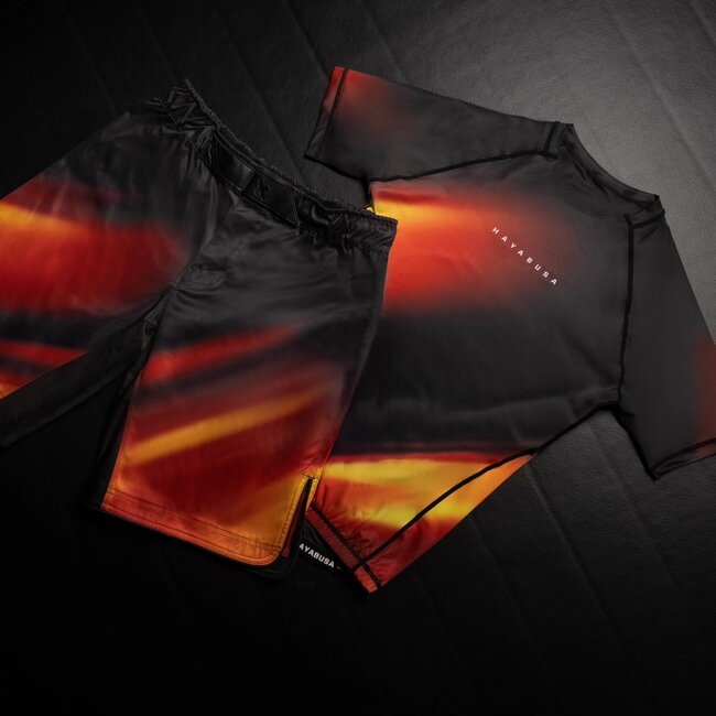 Hayabusa Apex Nova Full-Length Fightshort Heren – Sunburst Orange