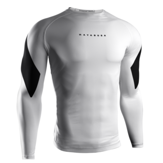 Hayabusa Pro Ranked Rashguard Heren Lange Mouw – Wit