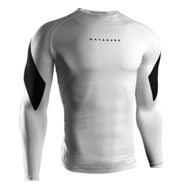 Hayabusa Pro Ranked Rashguard homme manches longues – blanc